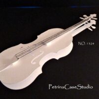 violin papercut card 1324 