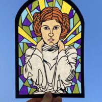 Leia Stained Glass Paper Portrait 